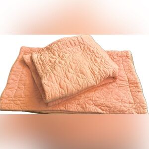 NEW Linen Source Matelasse Soft Cotton Blush 2 Standard Pillow Shams Covers Set